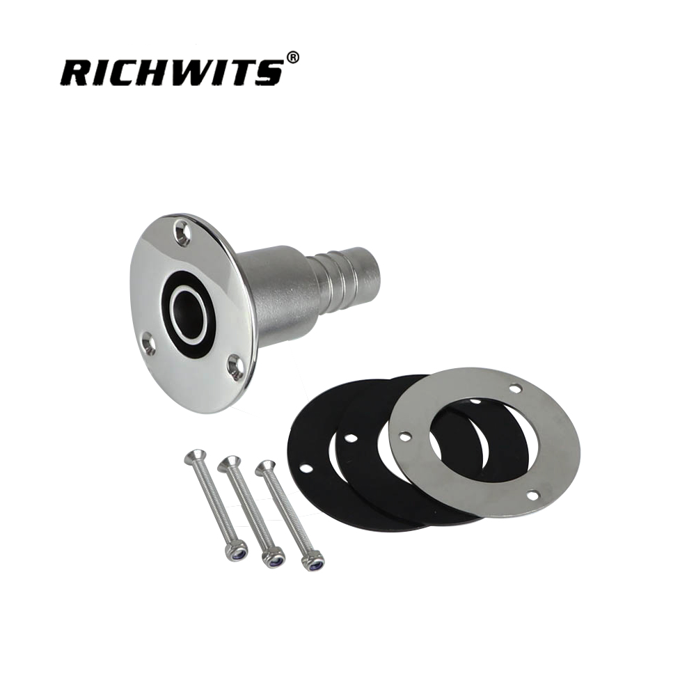 Durch den Rumpf verlaufender Auspuff-Hautanschluss, Bootsverriegelung aus Edelstahl 316