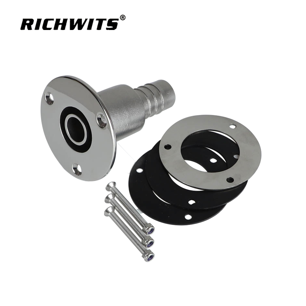 Durch den Rumpf verlaufender Auspuff-Hautanschluss, Bootsverriegelung aus Edelstahl 316