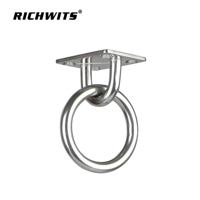  Quadratische Festmacher-Augenplatte aus Edelstahl, 4–8 mm