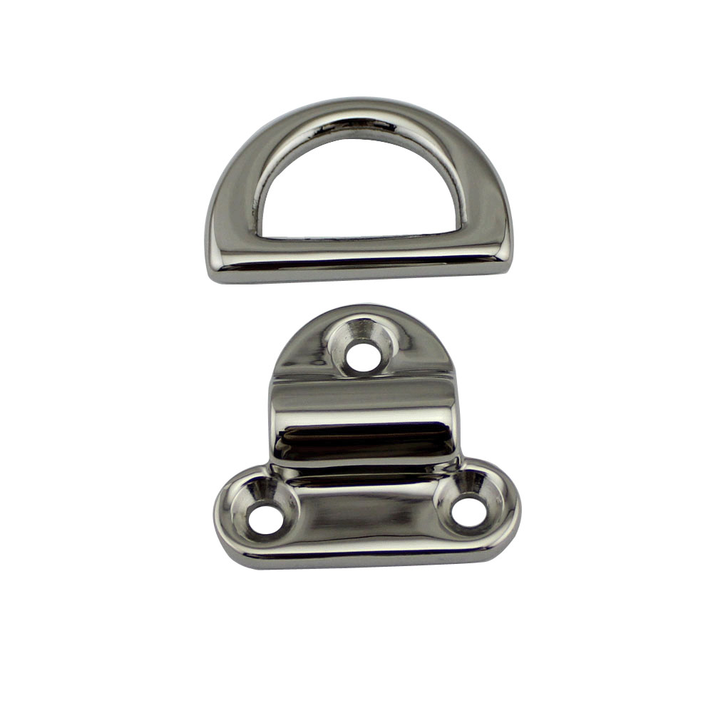 Spiegelpolierte Marine-D-Ring-Faltpolster-Öse