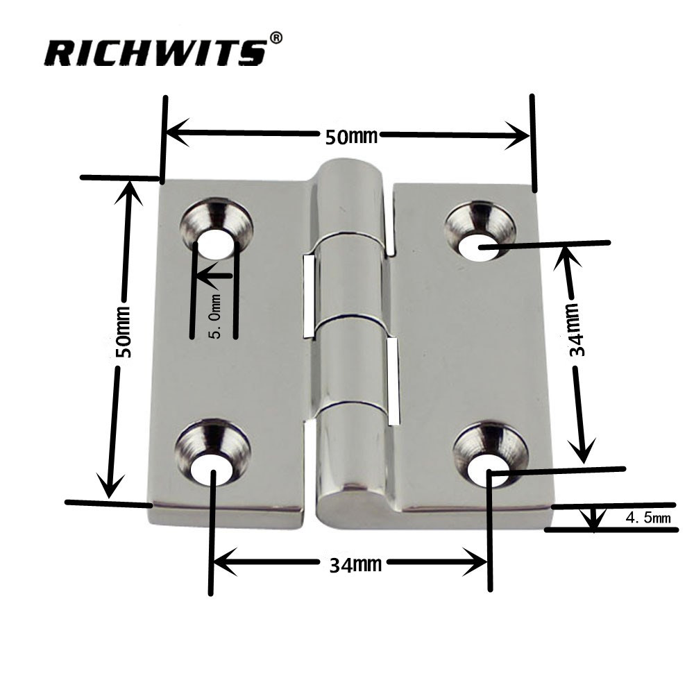 Hochglanzpoliertes Yachtscharnier aus Edelstahl 304
