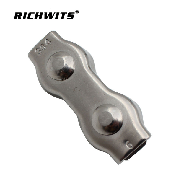 Edelstahl-Duplex-Drahtseilklemmen, Kabelklemmen, Duplex-Griffe, Kabelklemmen