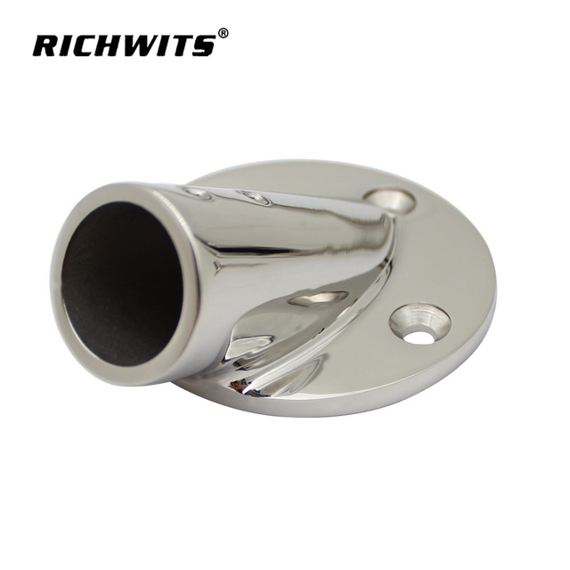  Marine 30 Grad Rundschienensockel 316 Edelstahl 22 mm/25 mm