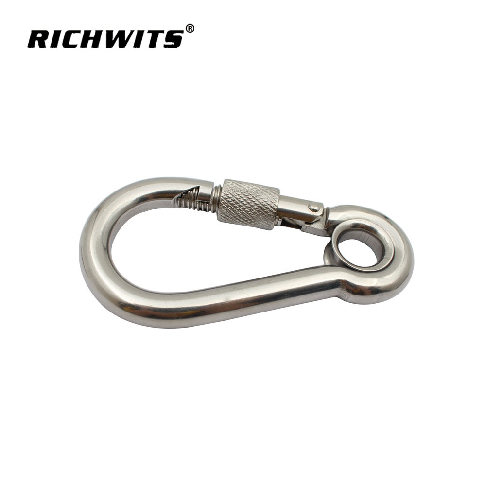 Karabinerhaken aus Edelstahl mit Öse und Mutter Factory 