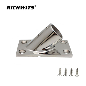  Marine Hardware Edelstahl 45 Grad rechteckige Schienenbasis 
