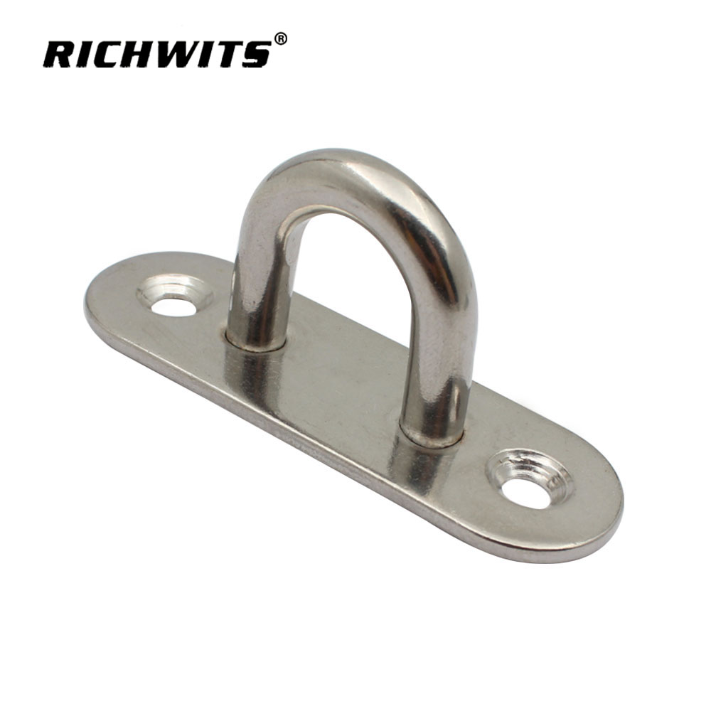 Deckenhaken aus Edelstahl mit länglicher Polsteröse und ovaler Öse, 5 mm bis 9 mm