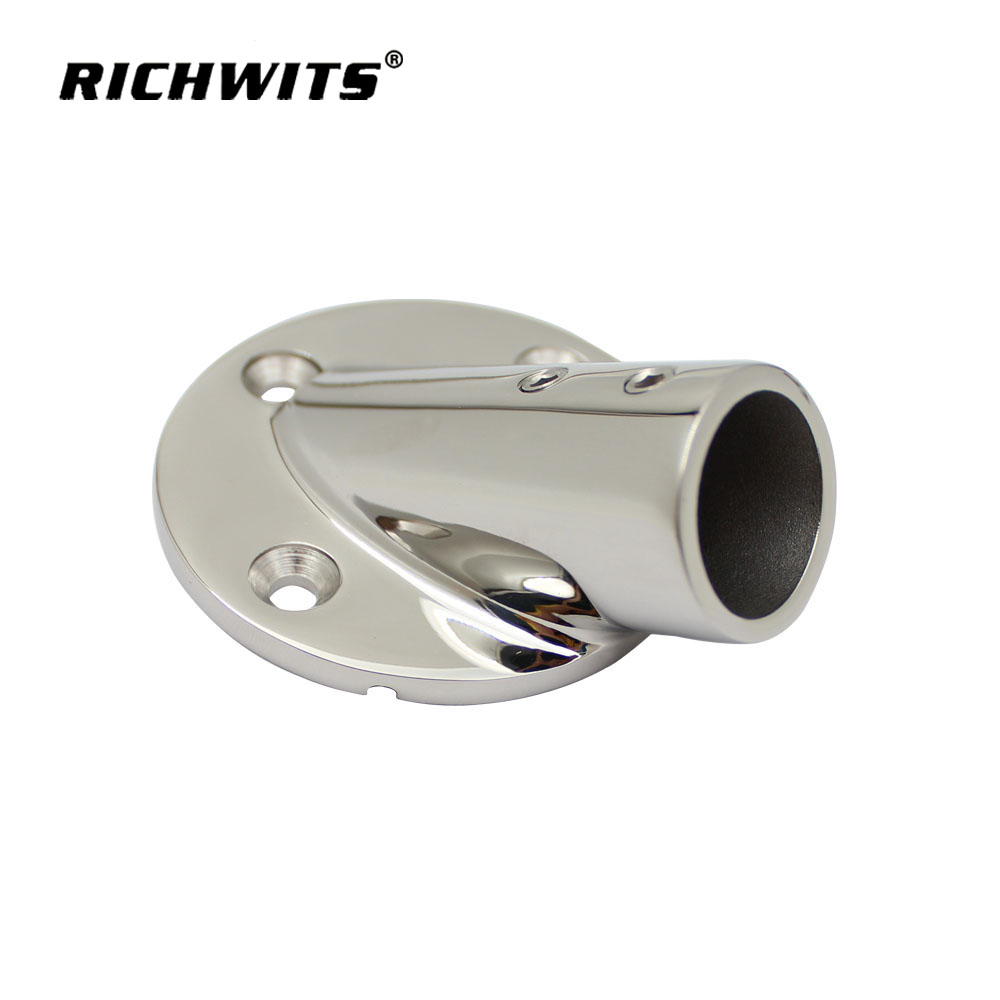  Marine 30 Grad Rundschienensockel 316 Edelstahl 22 mm/25 mm