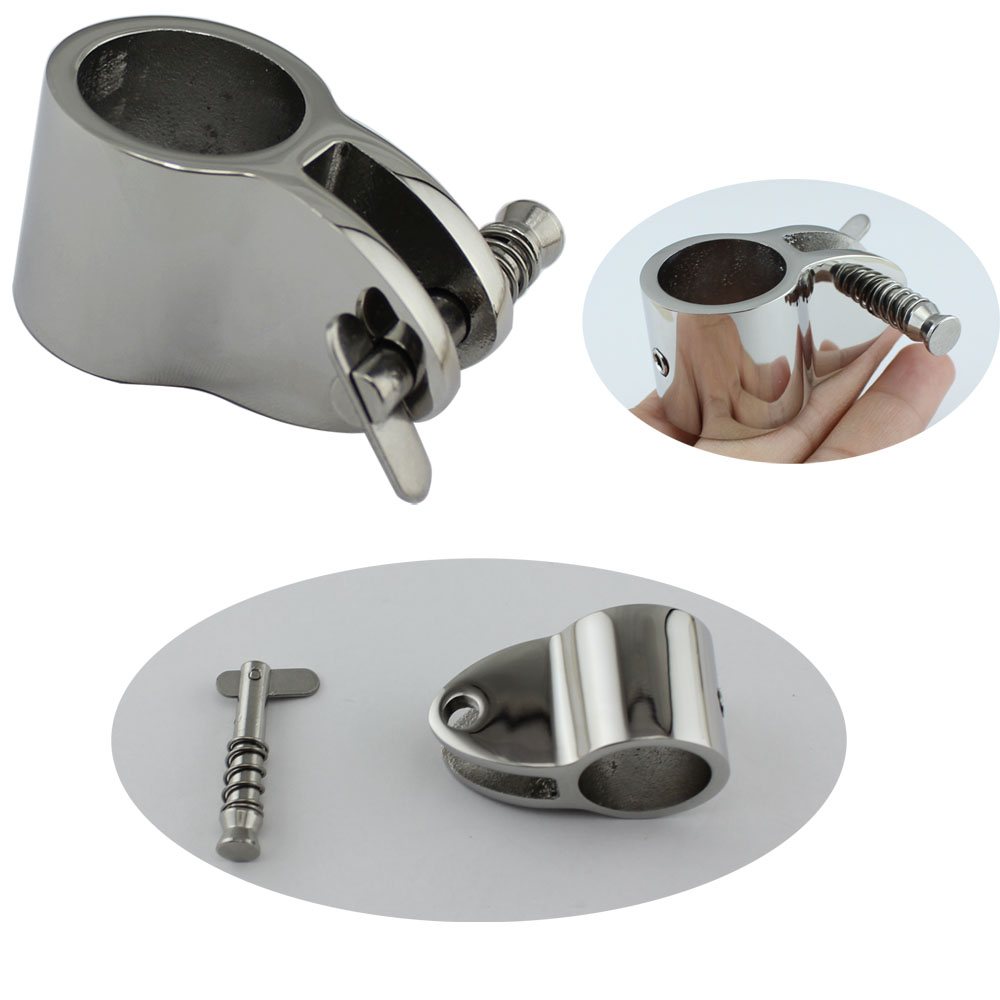  Hochglanzpolierte Bimini-Backenrutsche mit Federstift