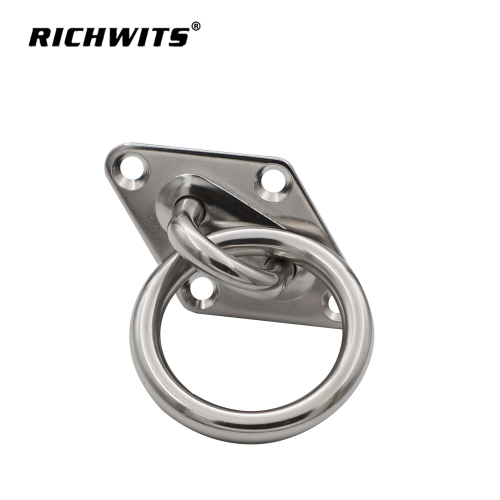 Diamant-Pad-Auge aus Edelstahl in Marinequalität mit Ring 5 mm-10 mm