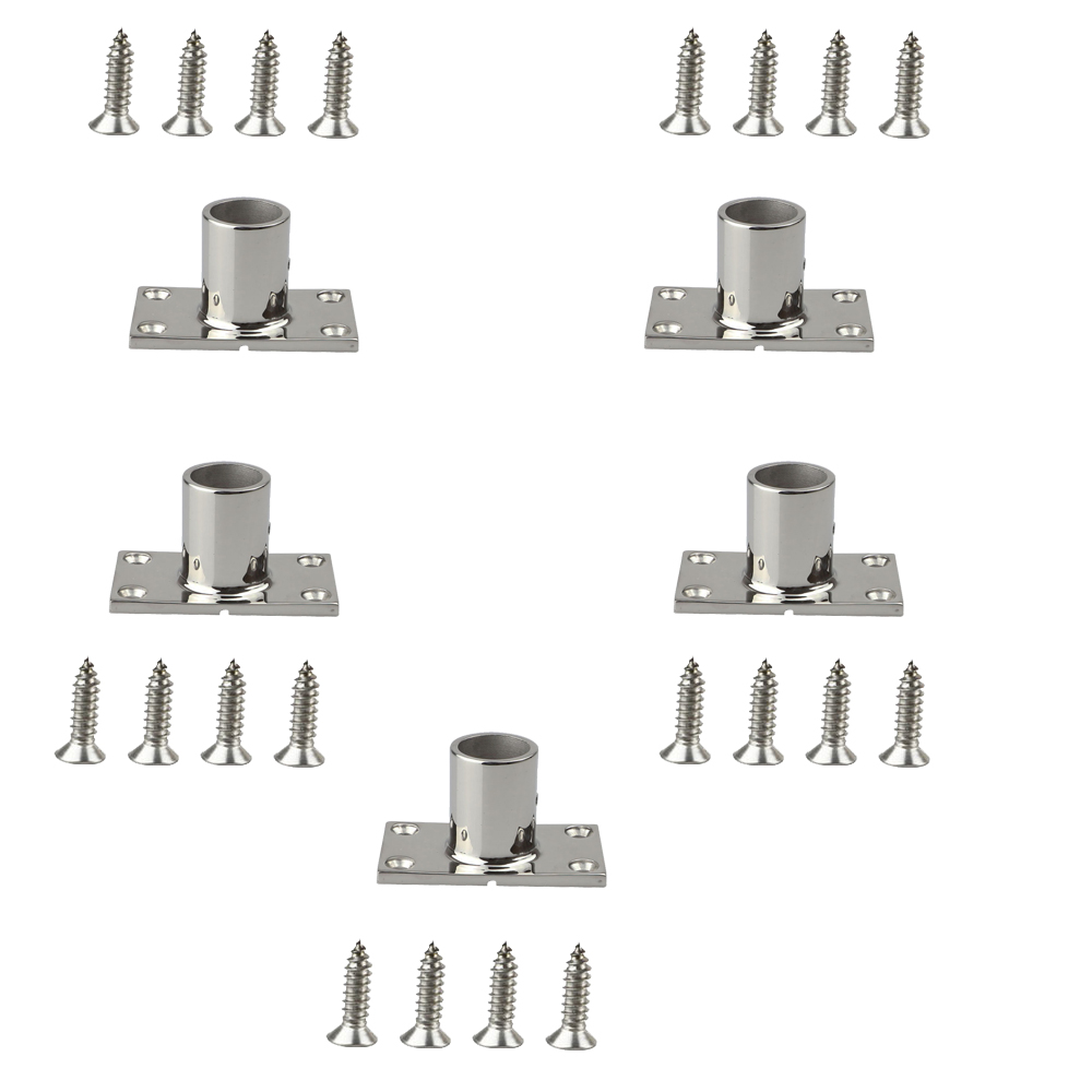  Marine Hardware Edelstahl 316 90-Grad-Schienensockel für Boot, Yacht, 22 mm, 25 mm