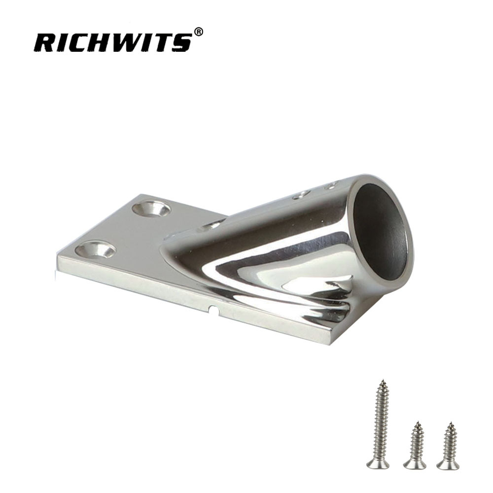  Marine 30-Grad-Schienensockel für Schiffsyacht, Edelstahl 316, 22 mm, 25 mm