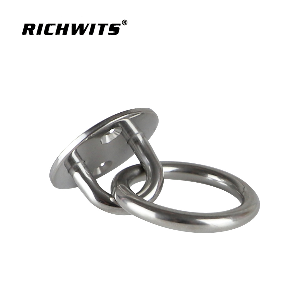Edelstahl-geschweißter Ring, runde Augenplatte mit Ring, 5–8 mm