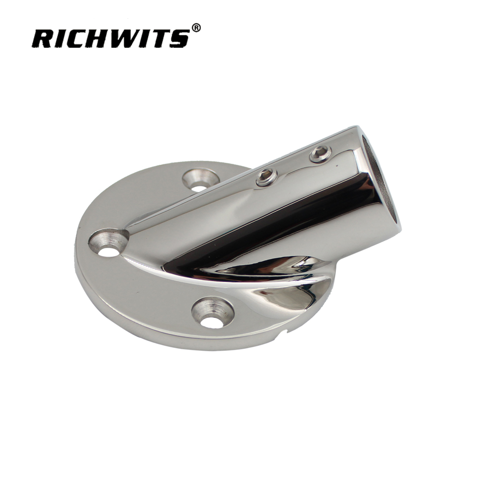  Marine 30 Grad Rundschienensockel 316 Edelstahl 22 mm/25 mm