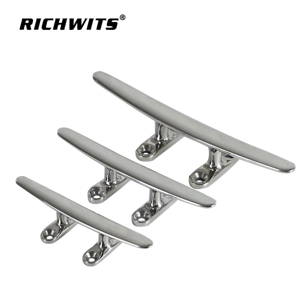 Niedrige Bootsklampe aus Edelstahl