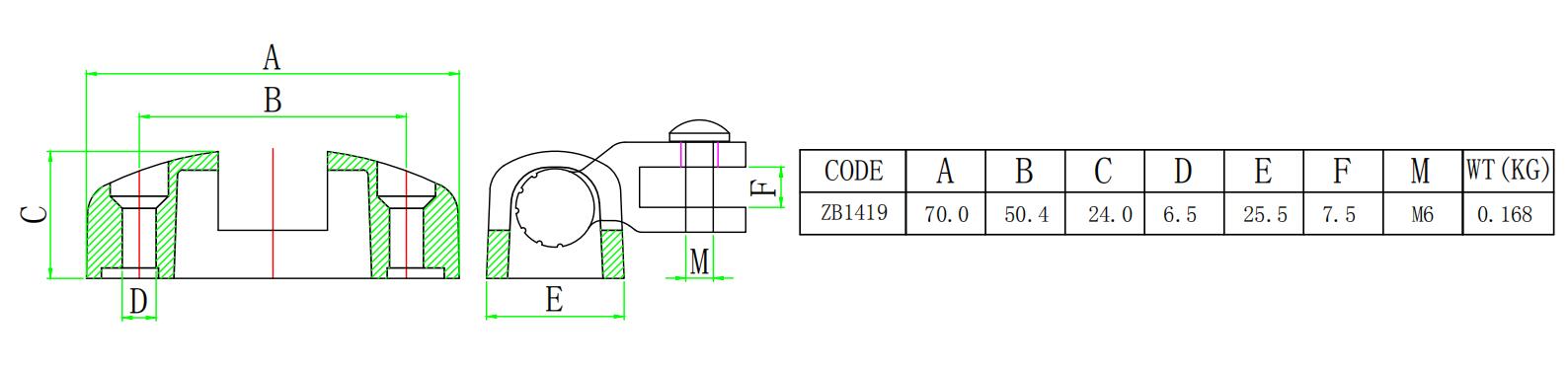 Fabrikgefertigte Bimini-Deckscharnier-Schwenkhalterung