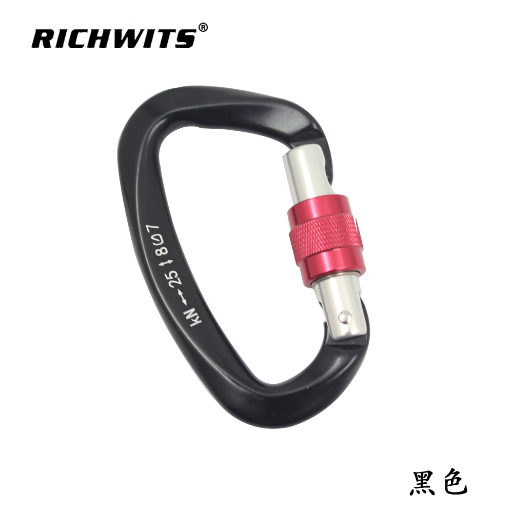 Automatischer D-Typ-Karabinerhaken aus Luftfahrt-Aluminium, Yoga-Schloss