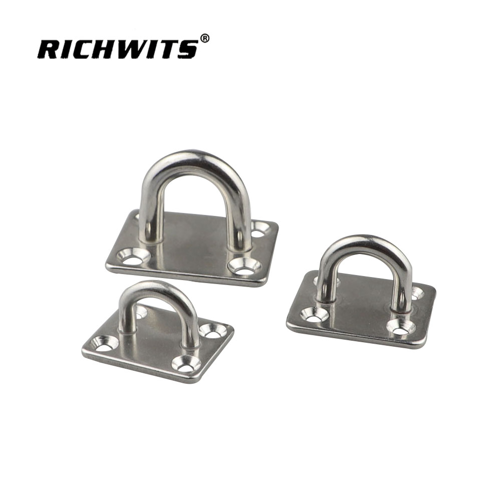 Geschweißte quadratische Augenplatte aus Edelstahl 304/316, 4–8 mm