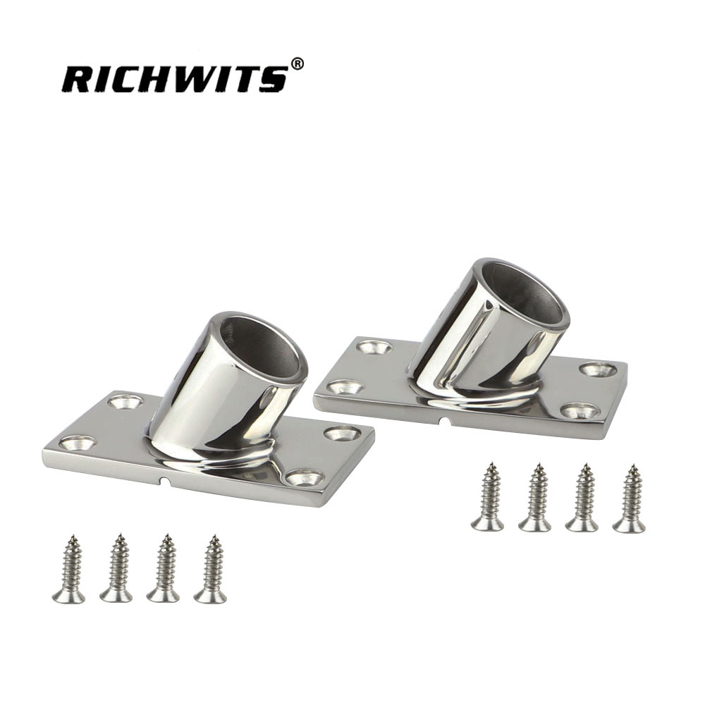  Marinezubehör aus Edelstahl 316, 60-Grad-Schienenbasis, 22 mm/25 mm