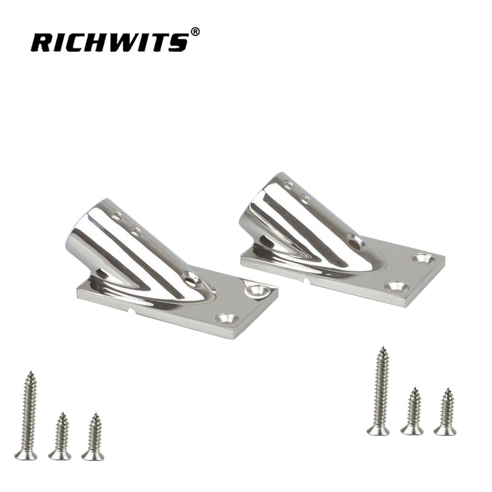  Marine 30-Grad-Schienensockel für Schiffsyacht, Edelstahl 316, 22 mm, 25 mm