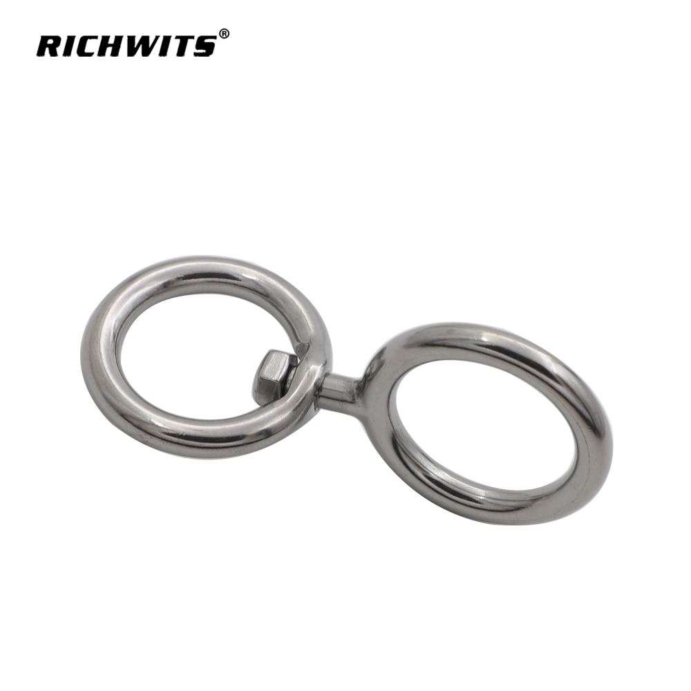 Rigging Hardware Edelstahl Jfishing Gear Drehwirbel Karabinerhaken 5mm