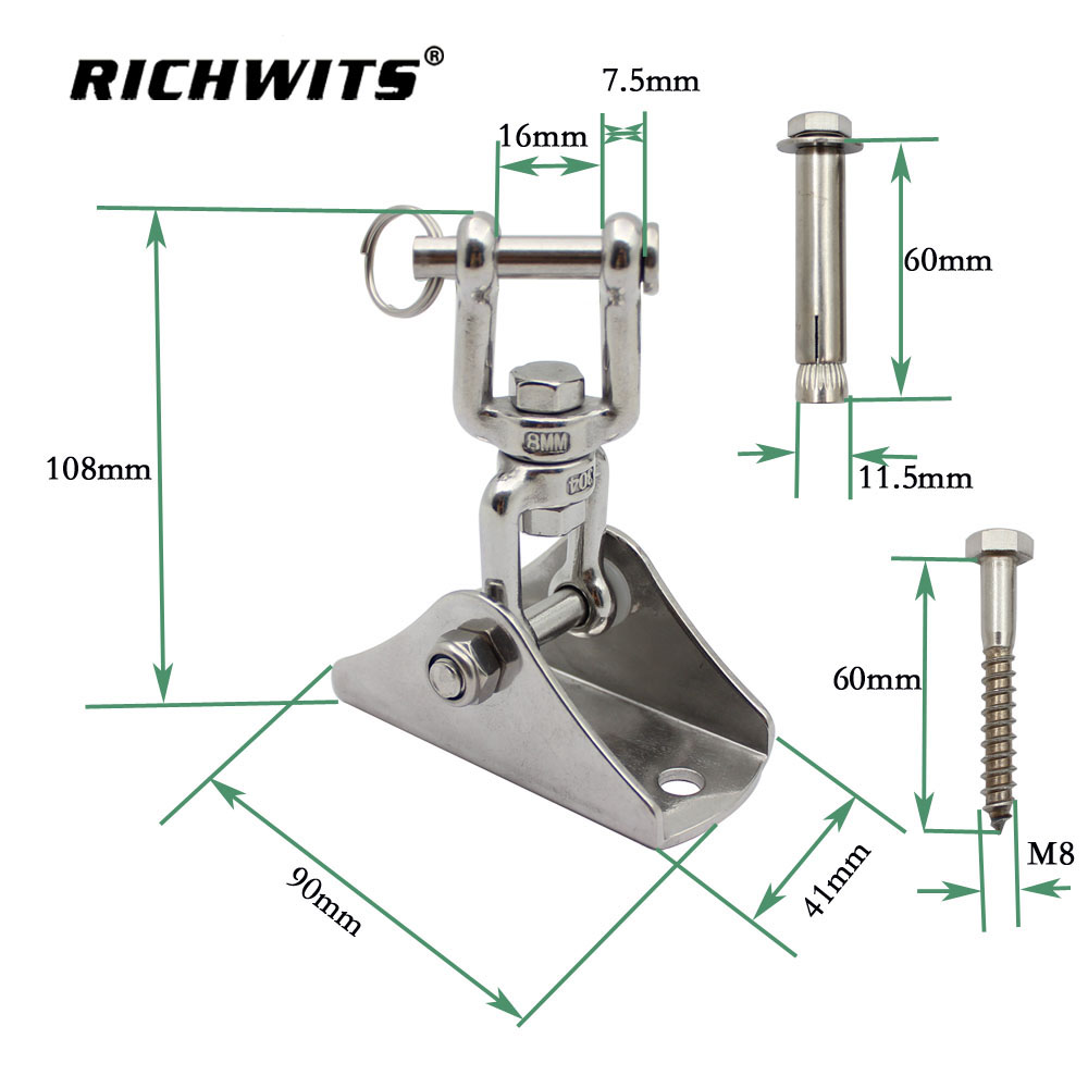 Robustes Hängematten-Aufhängeset, Schaukelset-Zubehör, 8 mm