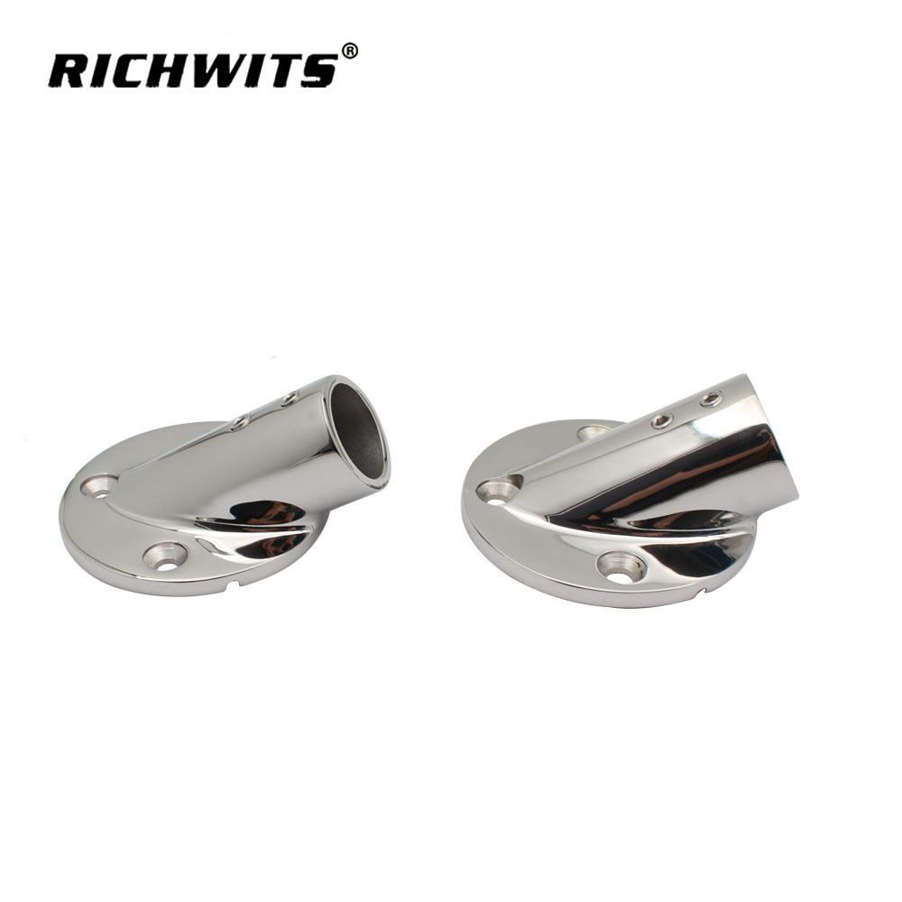  Marine 30 Grad Rundschienensockel 316 Edelstahl 22 mm/25 mm