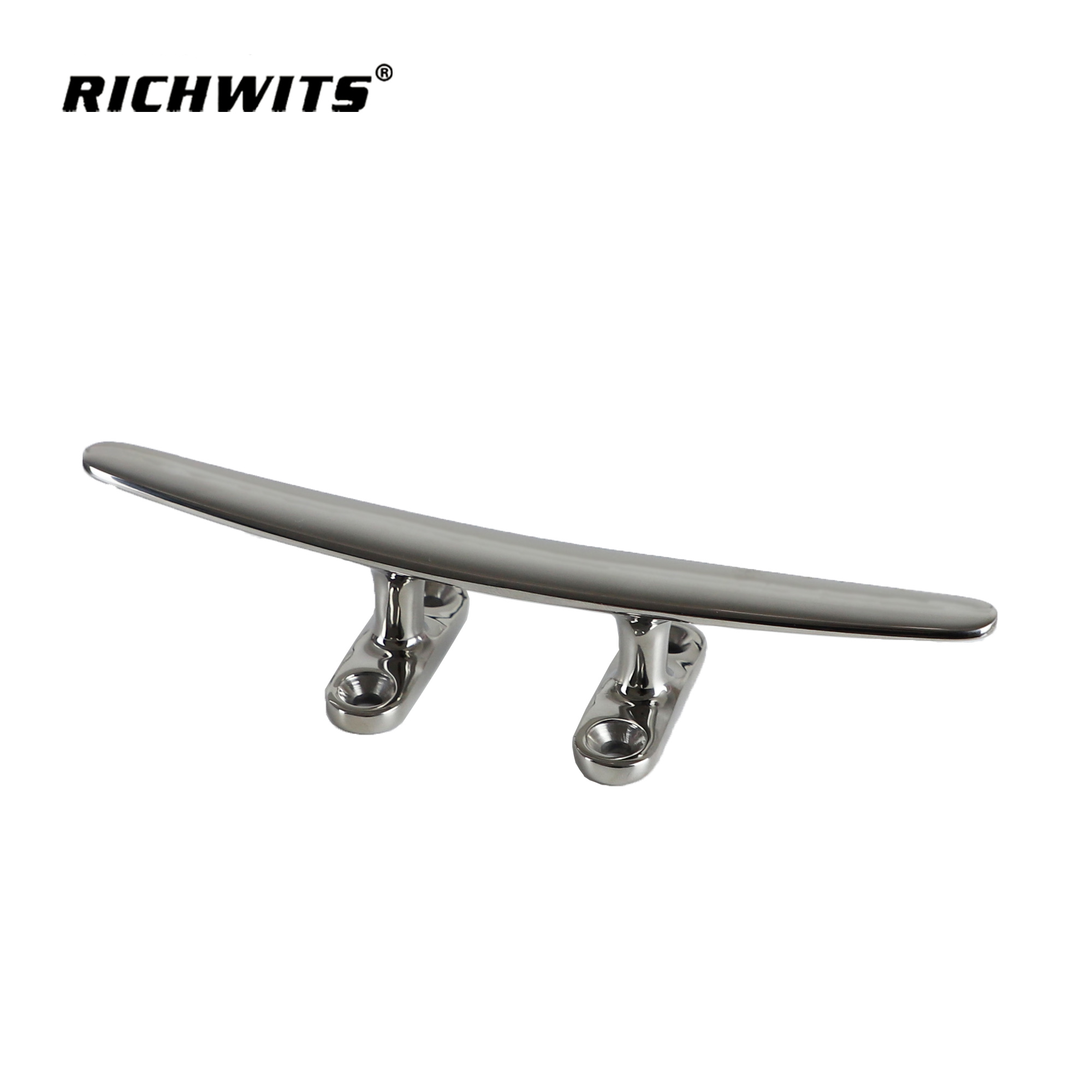 Niedrige Bootsklampe aus Edelstahl