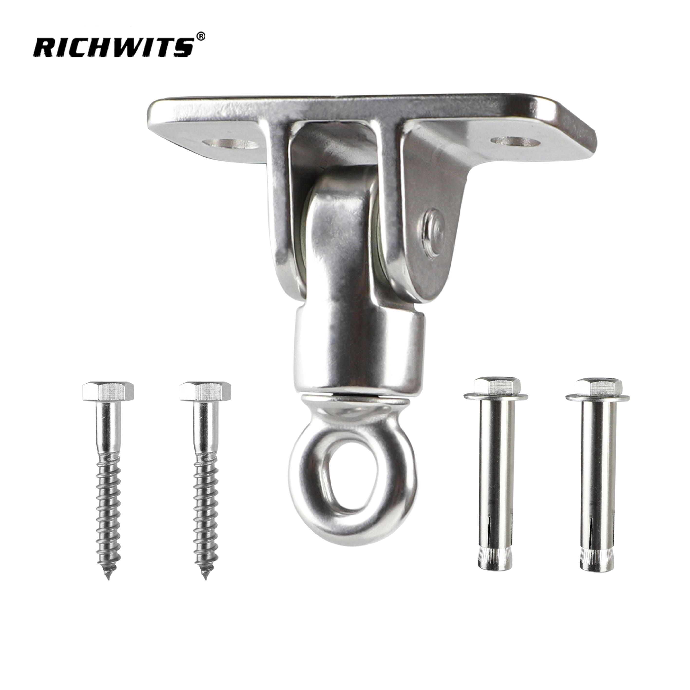  Edelstahl-Hängematten-Hängeset mit drehbarem Plattenring und Schaukelgestell