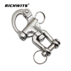 Schwenkbacken-Schnappschäkel, Rigging-Hardware, Edelstahl, 70 mm, 87 mm, 128 mm
