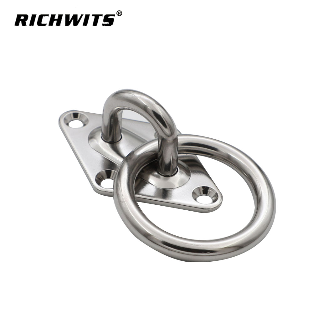 Diamant-Pad-Auge aus Edelstahl in Marinequalität mit Ring 5 mm-10 mm