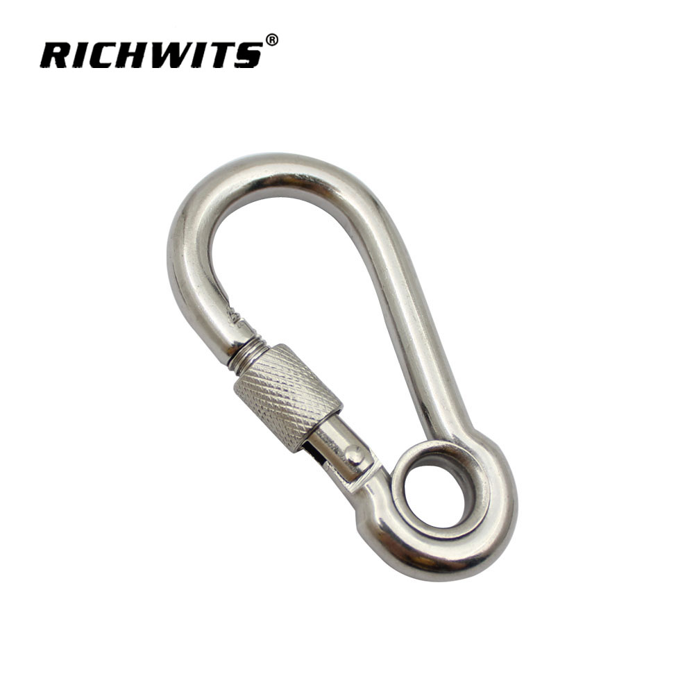 Karabinerhaken aus Edelstahl mit Öse und Mutter Factory 