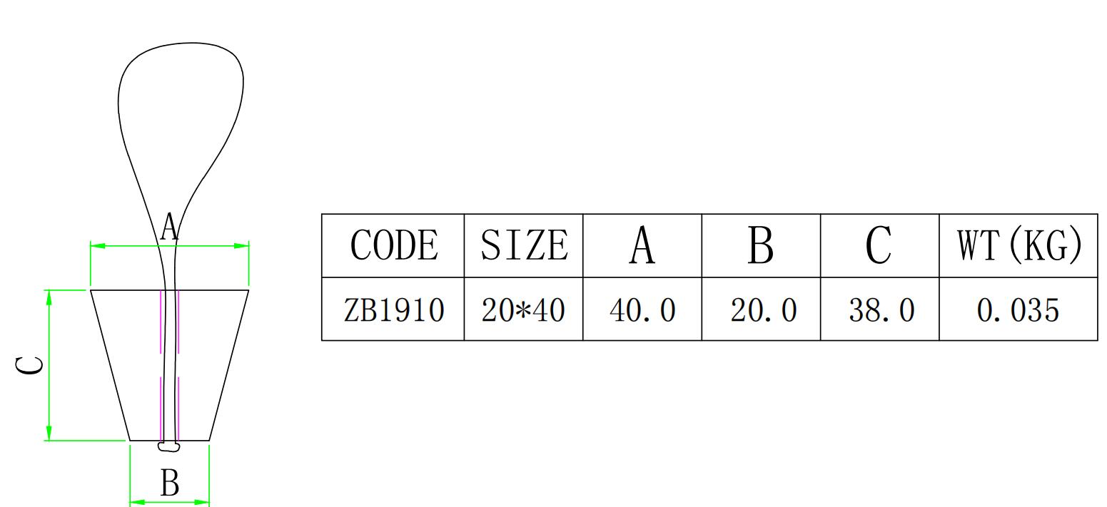 ZB1910拉绳硅胶塞-尺寸简图