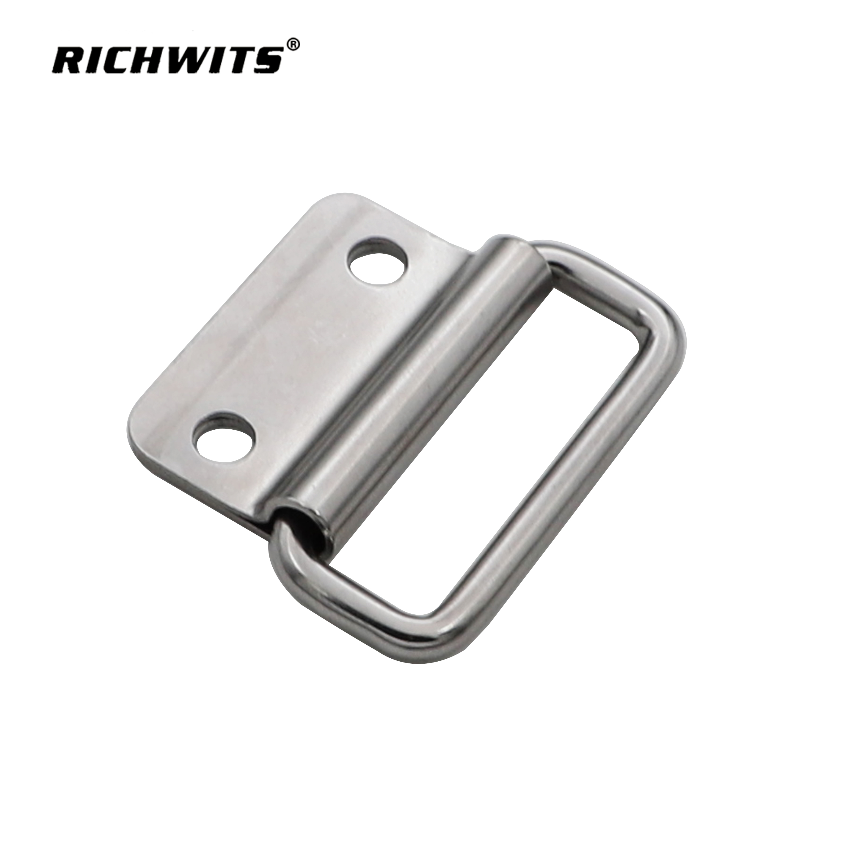 Schwerlast-Klappgriff für Schranktüren aus Edelstahl 304, Hebering aus Metall mit Doppellochmontage für Marine-Hardware