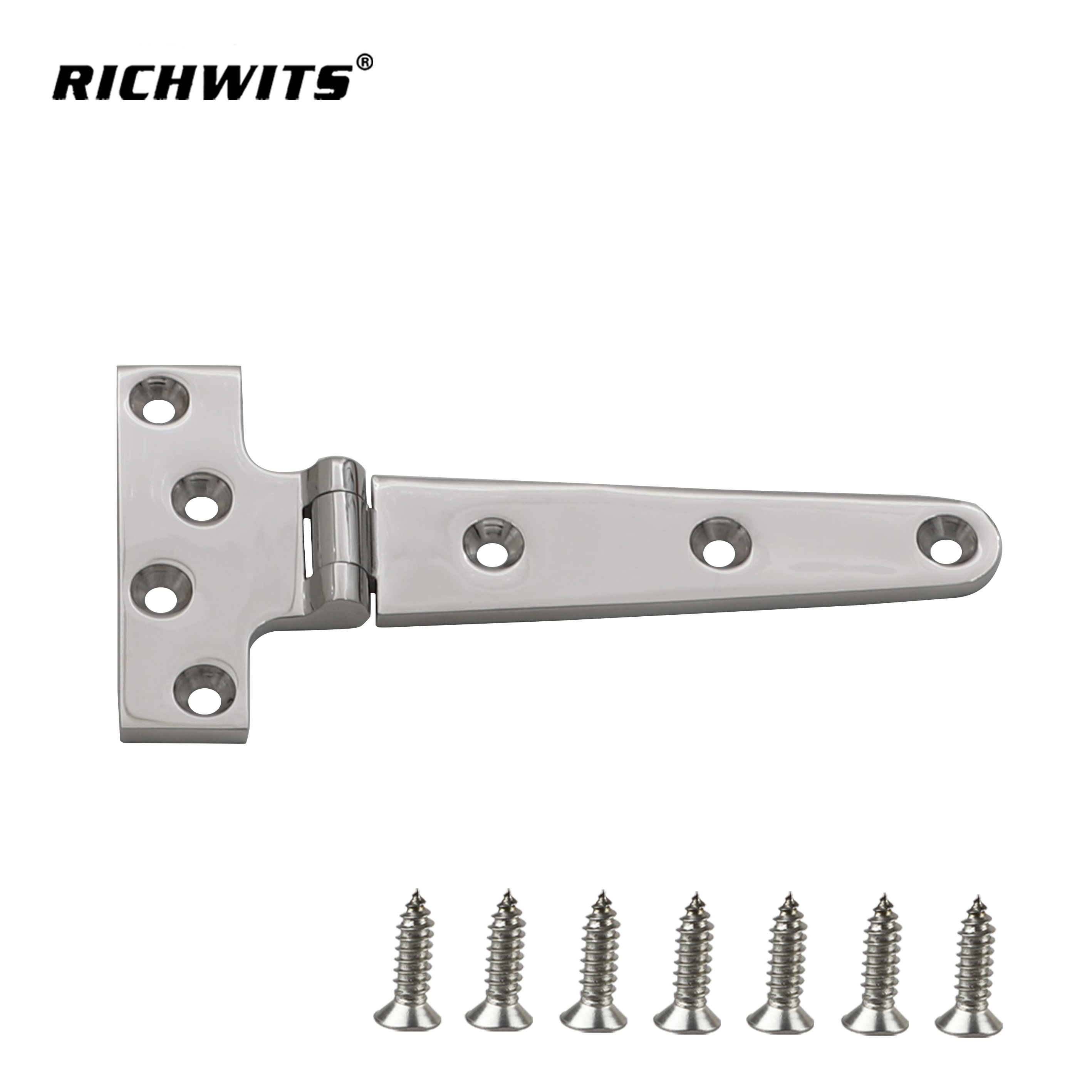 Hardware Edelstahl 316 Siebenloch-T-förmiges Scharnier für Schiff, Yacht, Wohnmobil.
