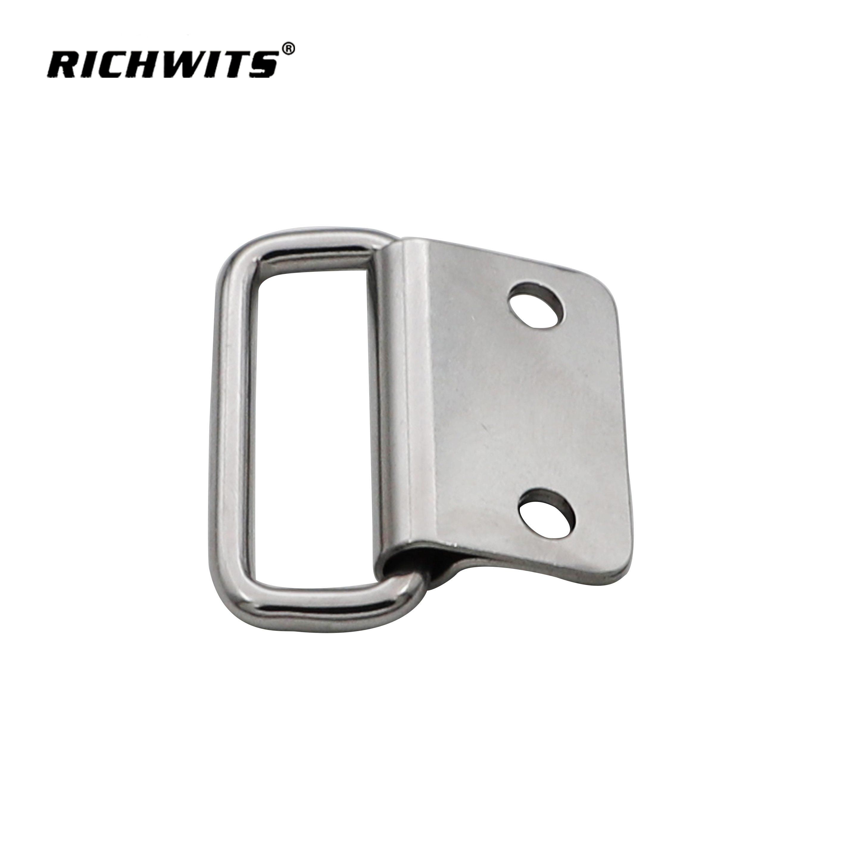 Schwerlast-Klappgriff für Schranktüren aus Edelstahl 304, Hebering aus Metall mit Doppellochmontage für Marine-Hardware