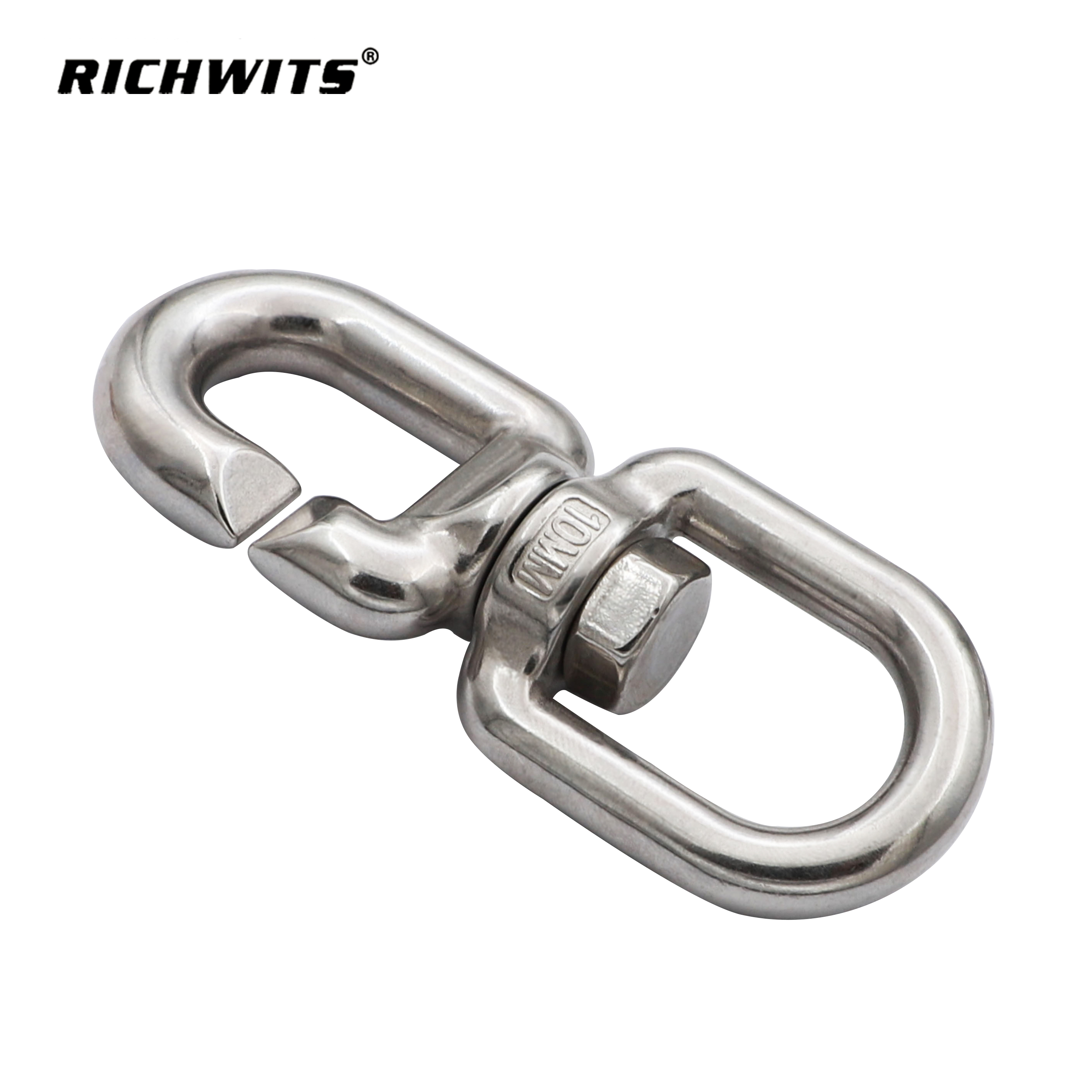 Marine-Seil aus Edelstahl 316, C-Form, 8-Kette, Schnellverbindungs-Drehring