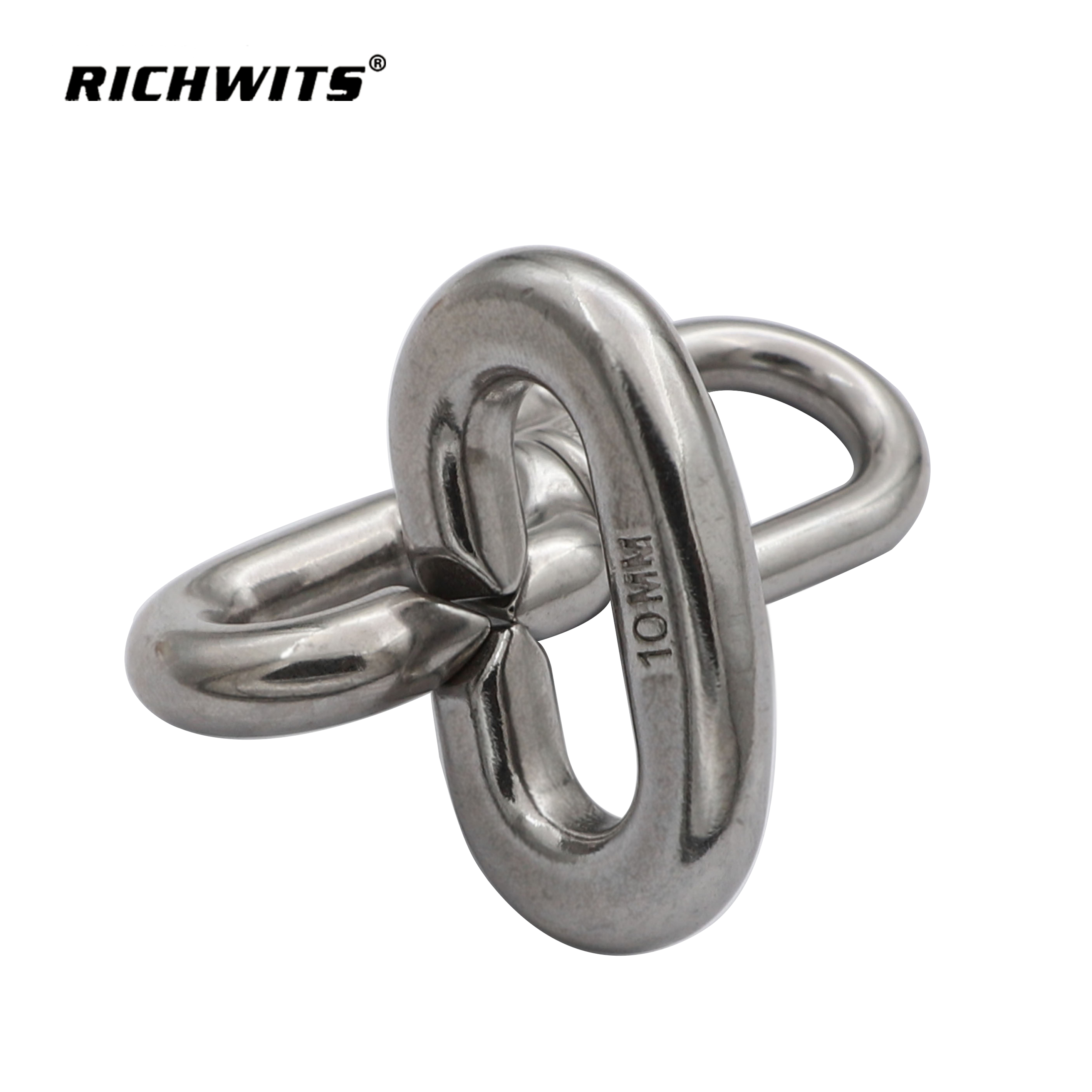 Marine-Seil aus Edelstahl 316, C-Form, 8-Kette, Schnellverbindungs-Drehring