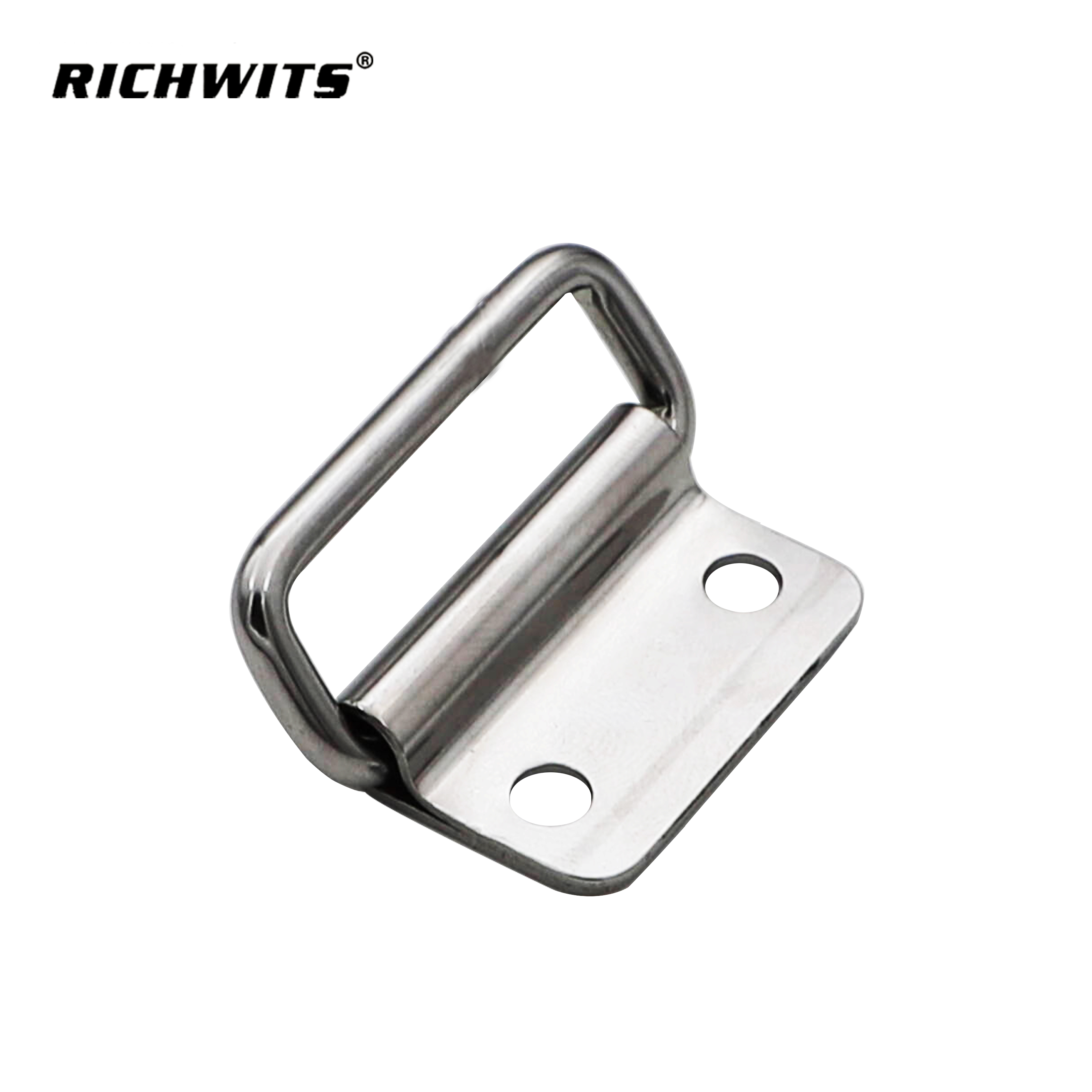 Schwerlast-Klappgriff für Schranktüren aus Edelstahl 304, Hebering aus Metall mit Doppellochmontage für Marine-Hardware